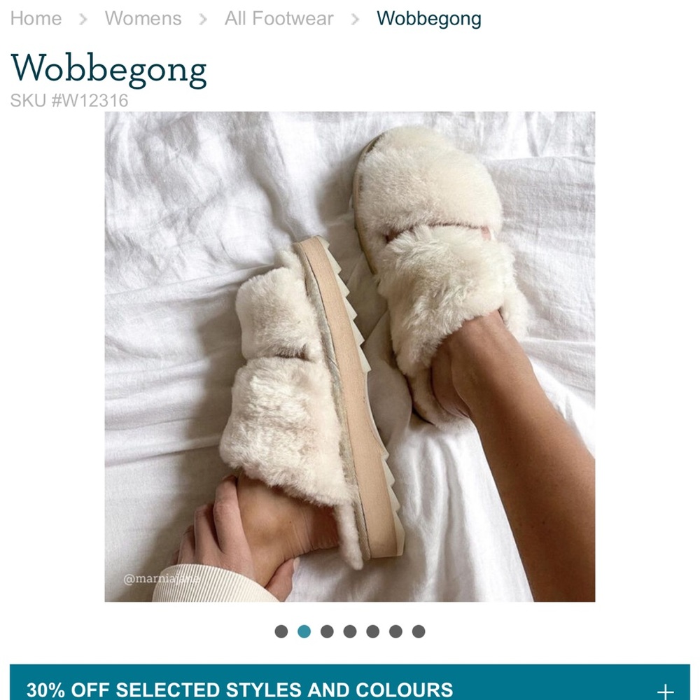 EMU Australia Wobbegong women Chunky slide natural Sheepskin Slippers
